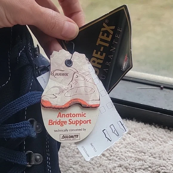 Gortex Hawk Men's Navy Hiking Boots Size 7.5 - Picture 10 of 10